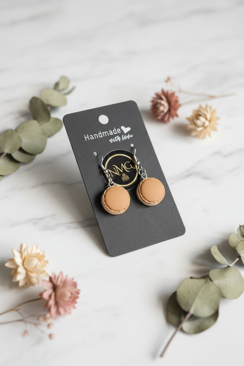 MACARON EARRINGS (BROWN)