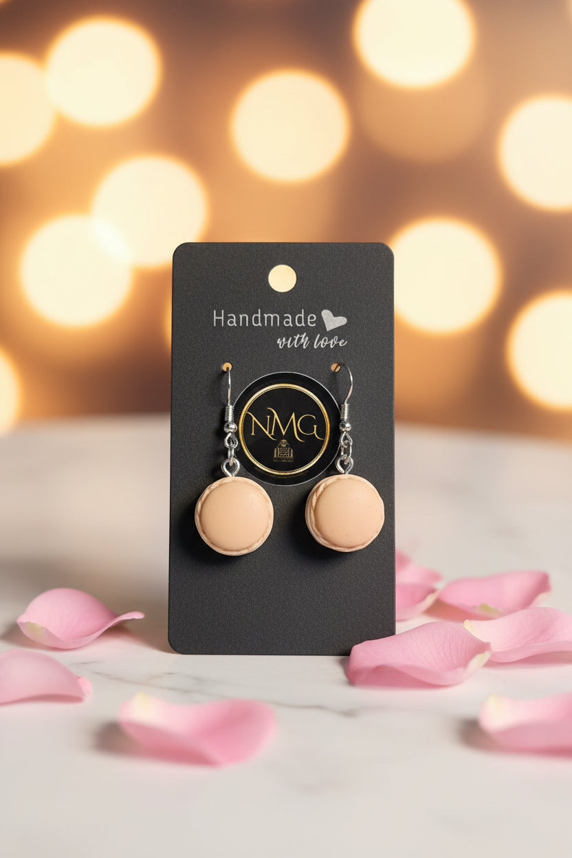 MACARON EARRINGS (LIGHT BROWN)