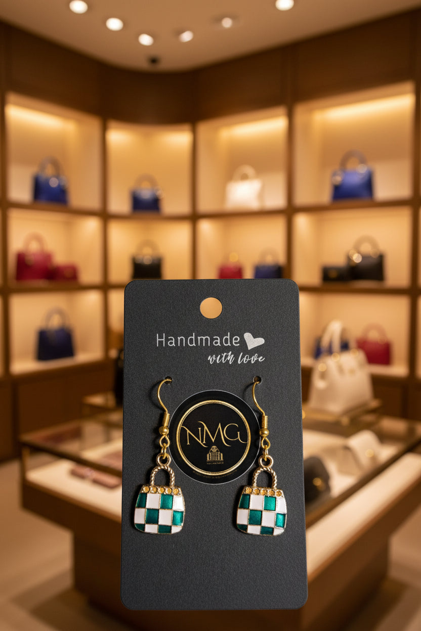 PURSE EARRINGS (GREEN)