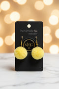 POM-POM EARRINGS (YELLOW)