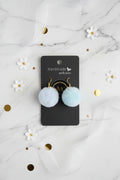 POM-POM EARRINGS (LIGHT BLUE)