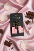 MILK CHOCOLATE EARRINGS (PINK)