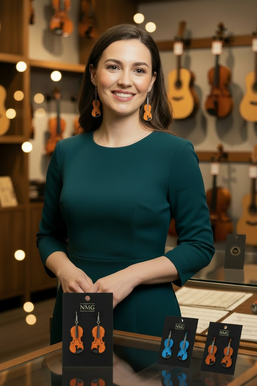 INSTRUMENT EARRINGS (VIOLIN)