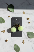 POM-POM EARRINGS (LIME)