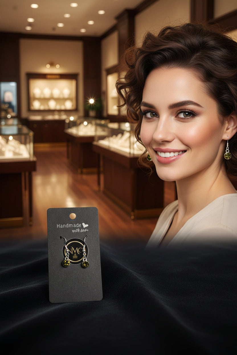 GEM STONE EARRINGS (ROYAL)