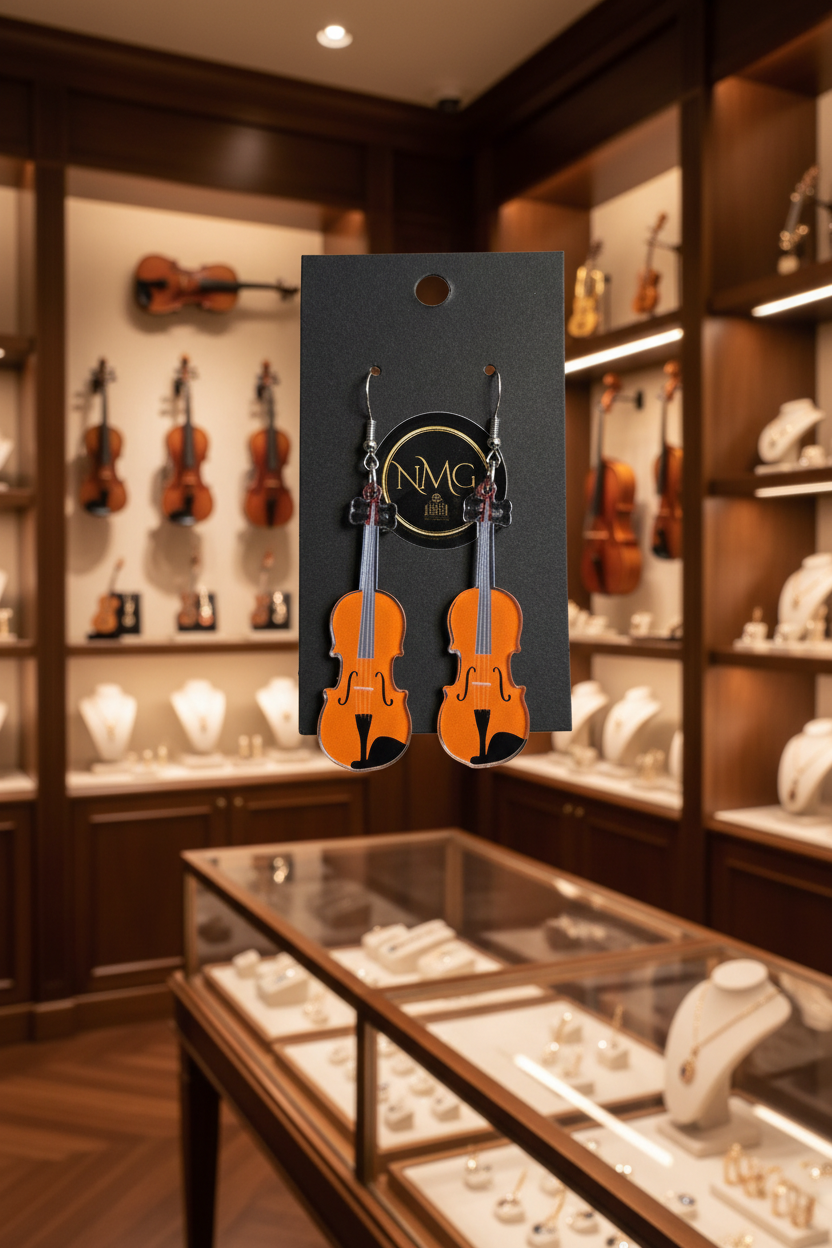 INSTRUMENT EARRINGS (VIOLIN)