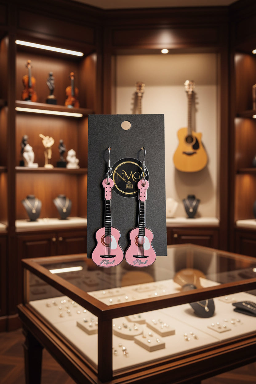 INSTRUMENT EARRINGS (PINK ACOUSTIC)