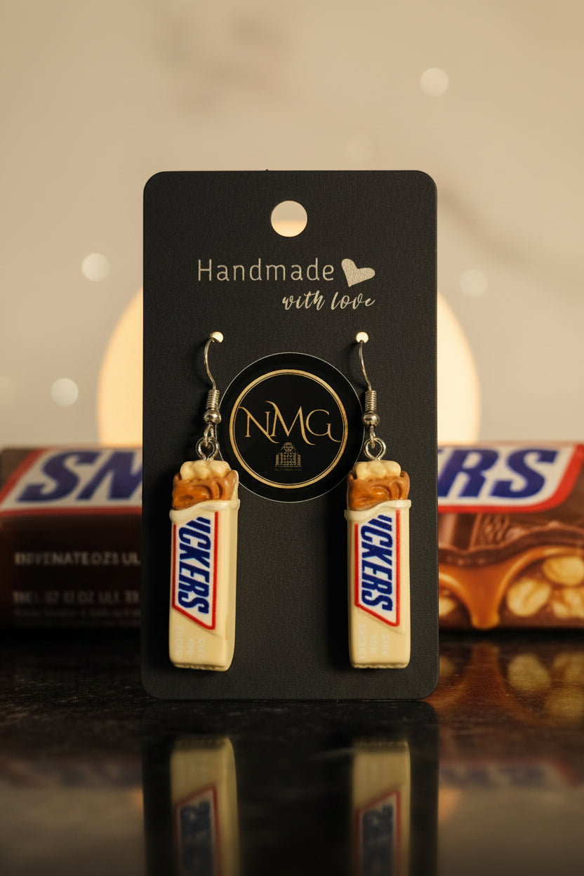 CANDY EARRINGS (WHITE SNECKERS
