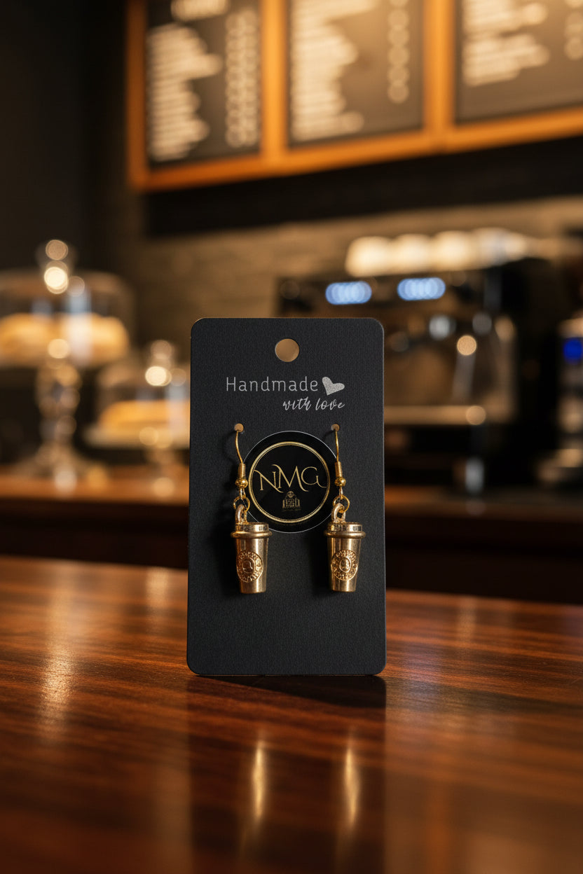 COFFEE EARRINGS (ROSE GOLD)