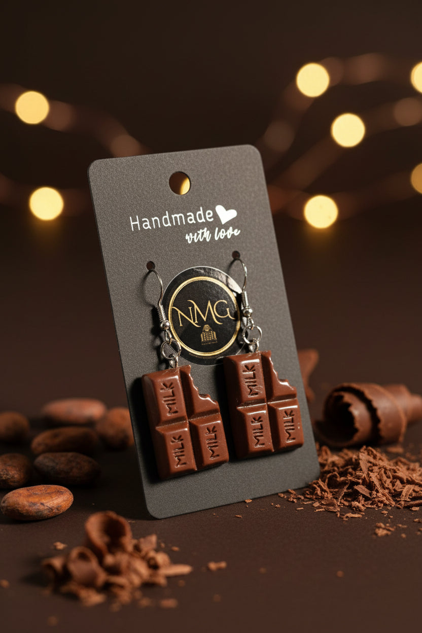 MILK CHOCOLATE EARRINGS (DARK)