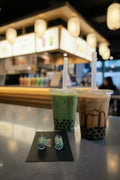 BUBBLE TEA EARRINGS (TEAL)