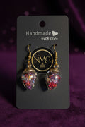 GLOW IN THE DARK  TEARDROP(GLASS GLITTER) EARRINGS